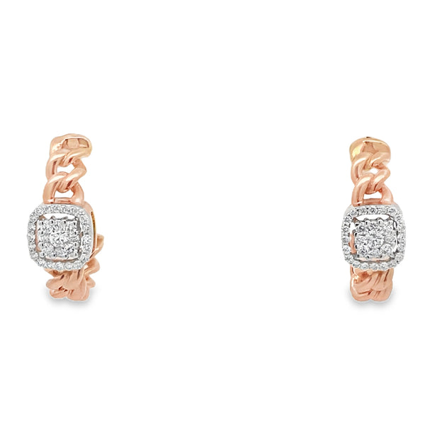 Shop Cushion Halo Diamond Huggie Earrings by Amadura Jewelry. 0.49 CT G VS1 natural diamonds. Visit El Korba & Citystars. IGI, GIA & HRD certificates.
