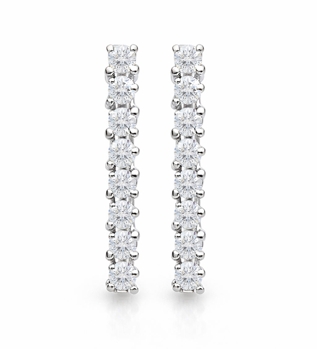 Shop Diamond Bar Stud Earrings by Amadura Jewelry. 0.52 CT G VS natural diamonds. Visit El Korba & Citystars. IGI, GIA & HRD certificates.