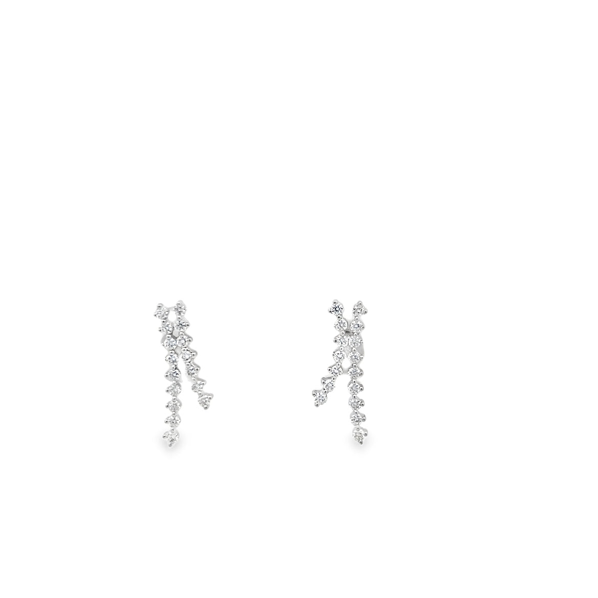 Shop Diamond Cascade Stud Earrings by Amadura Jewelry. 0.26 CT G VS1 natural diamonds. Visit El Korba & Citystars. IGI, GIA & HRD certificates.