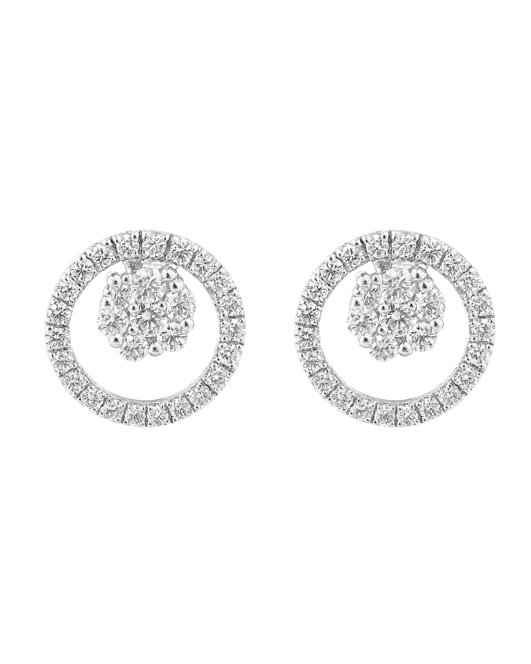 Shop Diamond Circle Earrings by Amadura Jewelry. 0.60 CT G VS1 natural diamonds. Visit El Korba & Citystars. IGI, GIA & HRD certificates.