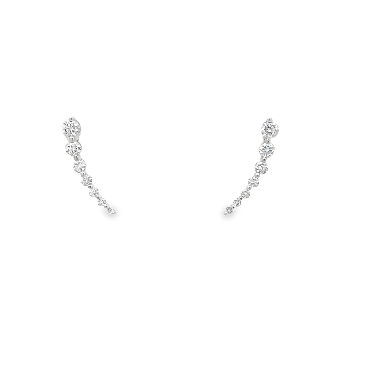Shop Diamond Ear Climber Earrings by Amadura Jewelry. 0.68 CT G VS1 natural diamonds. Visit El Korba & Citystars. IGI, GIA & HRD certificates.