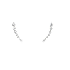 Shop 18K White Gold Diamond Ear Climber Earrings by Amadura Jewelry. 0.68 CT G VS1 natural diamonds. Visit El Korba & Citystars. IGI, GIA & HRD certificates.