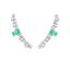 Shop Emerald & Diamond Ear Climber Earrings by Amadura Jewelry. 0.55 CT G VS natural diamonds. Visit El Korba & Citystars. IGI, GIA & HRD certificates.