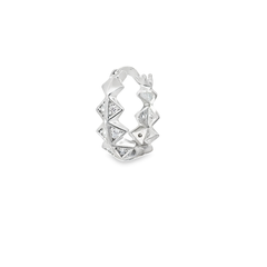 Shop Geometric Diamond Hoop Earrings by Amadura Jewelry. 0.25 CT G VS1 natural diamonds. Visit El Korba & Citystars. IGI, GIA & HRD certificates.