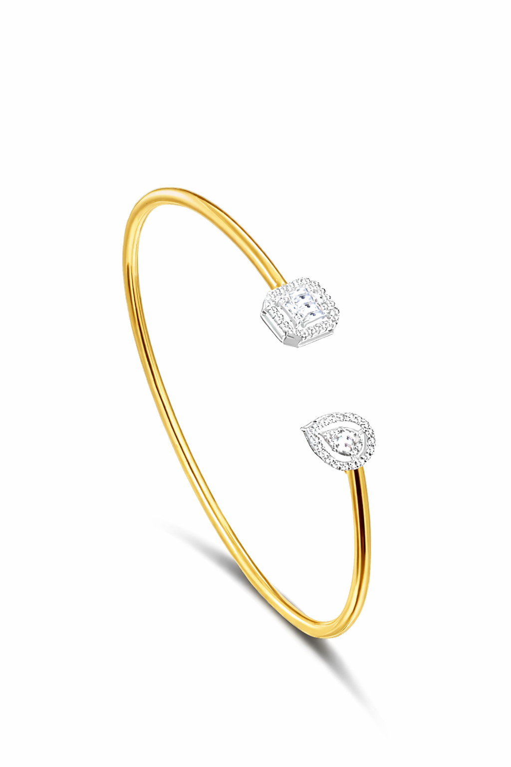 Open Diamond Bangle Bracelet Main image