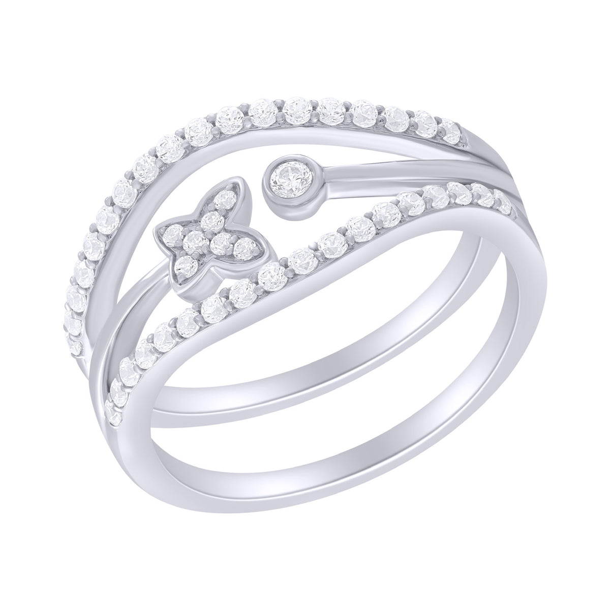 Butterfly Diamond Wrap Ring Main image