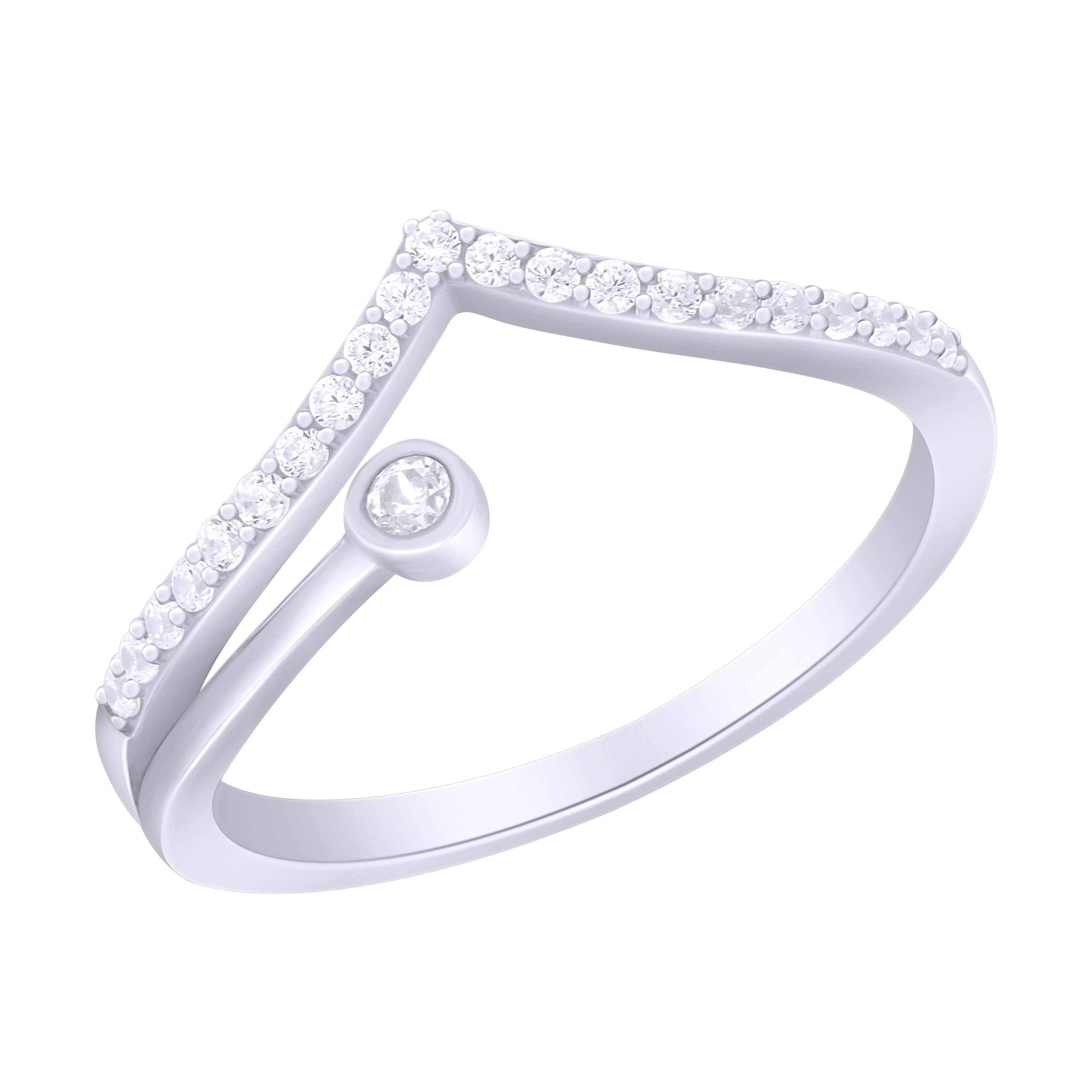 Geometric Pavé Diamond Ring Main image