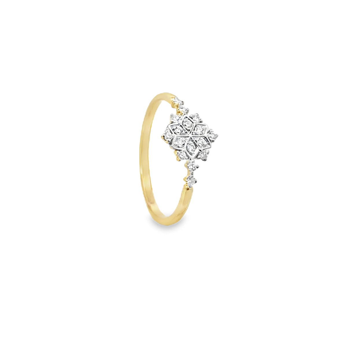 Snowflake Yellow Diamond Ring