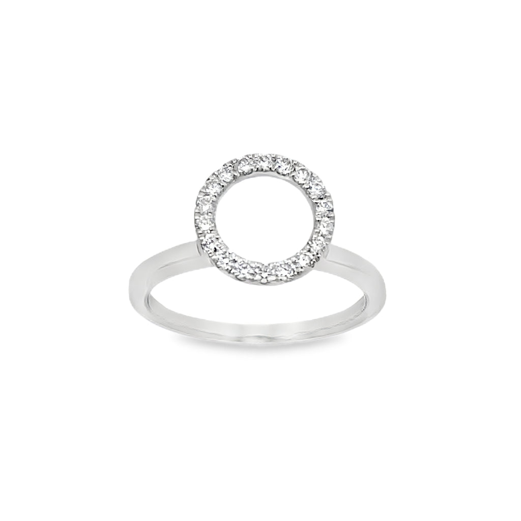 Open Circle Diamond Ring