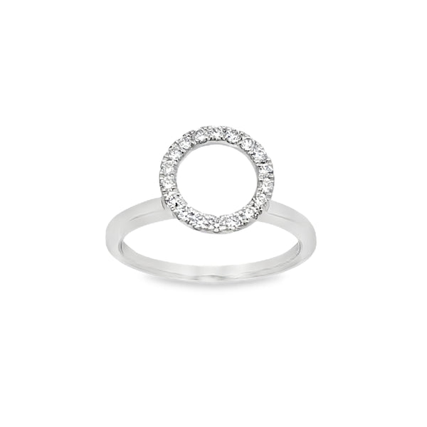 Open Circle Diamond Ring
