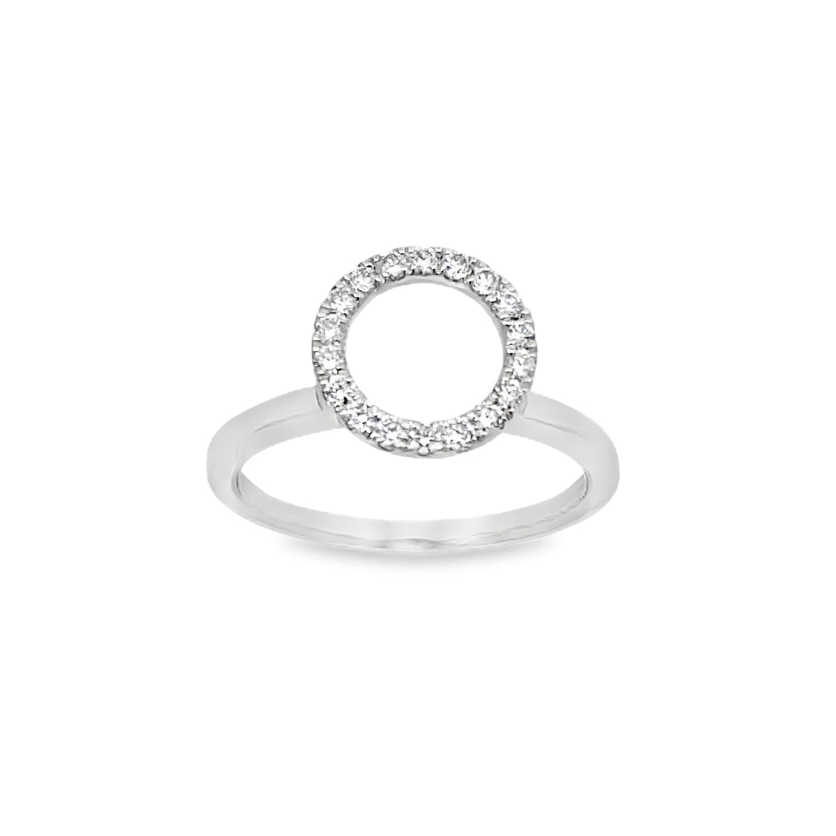 Elegant Diamond Circle Ring