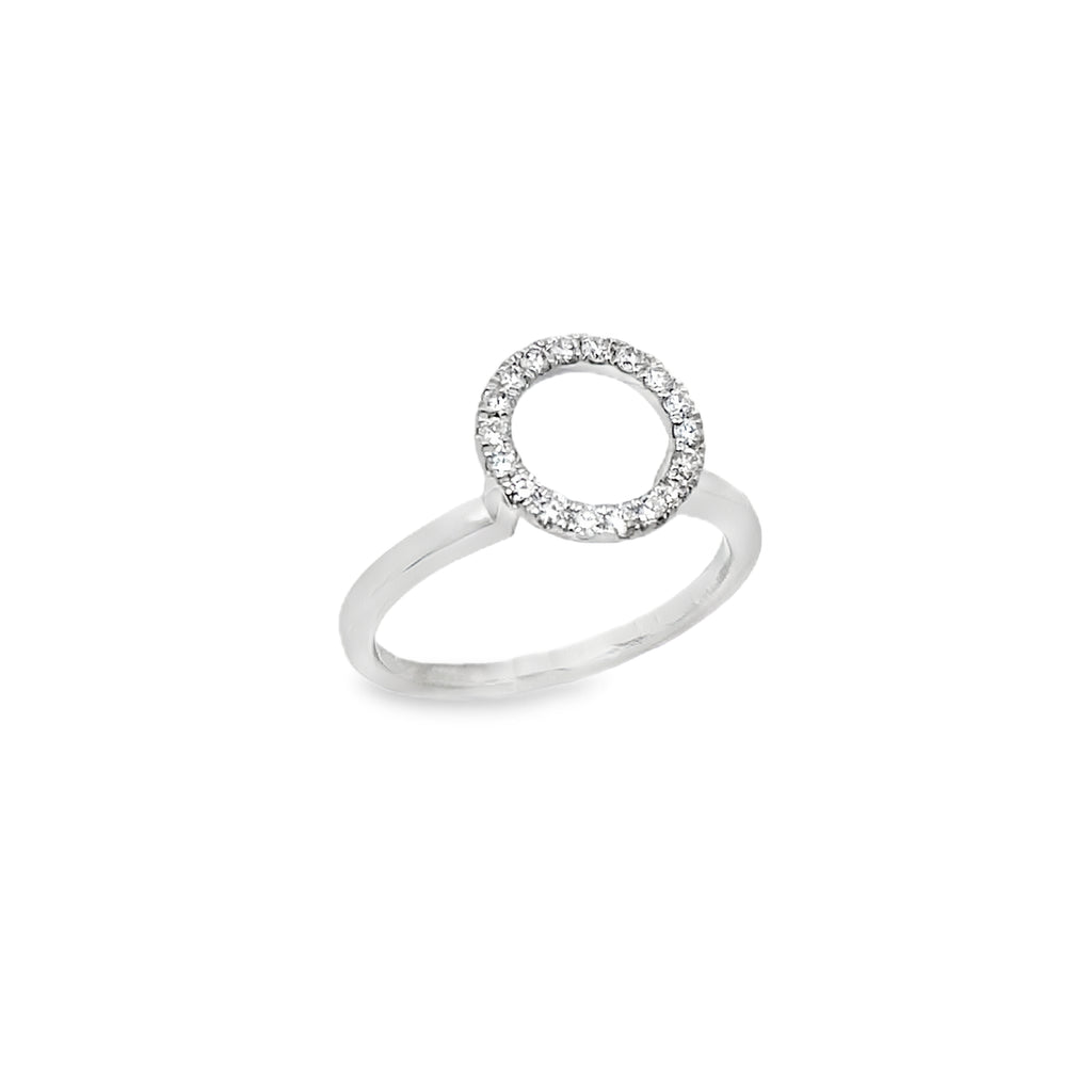 Open Circle Diamond Ring