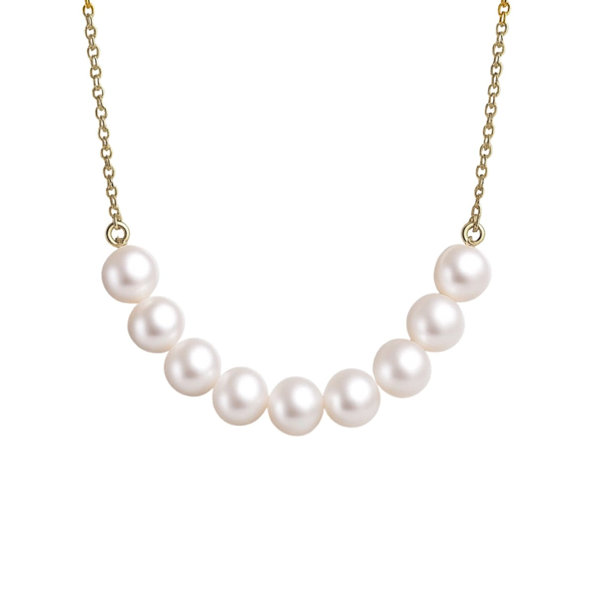 Pearl Necklace in 18k Yellow Gold