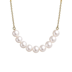 Pearl Necklace in 18k Yellow Gold