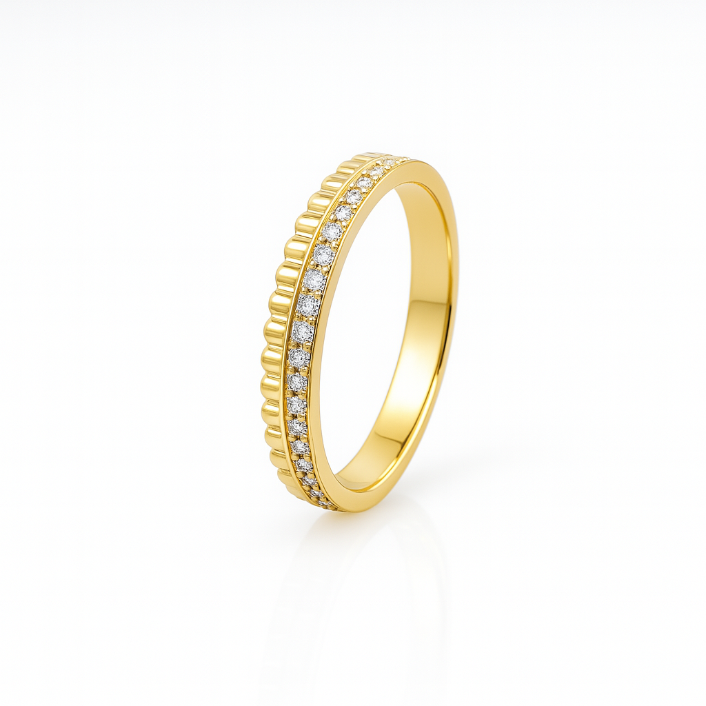 Milgrain Diamond Wedding Band Main image