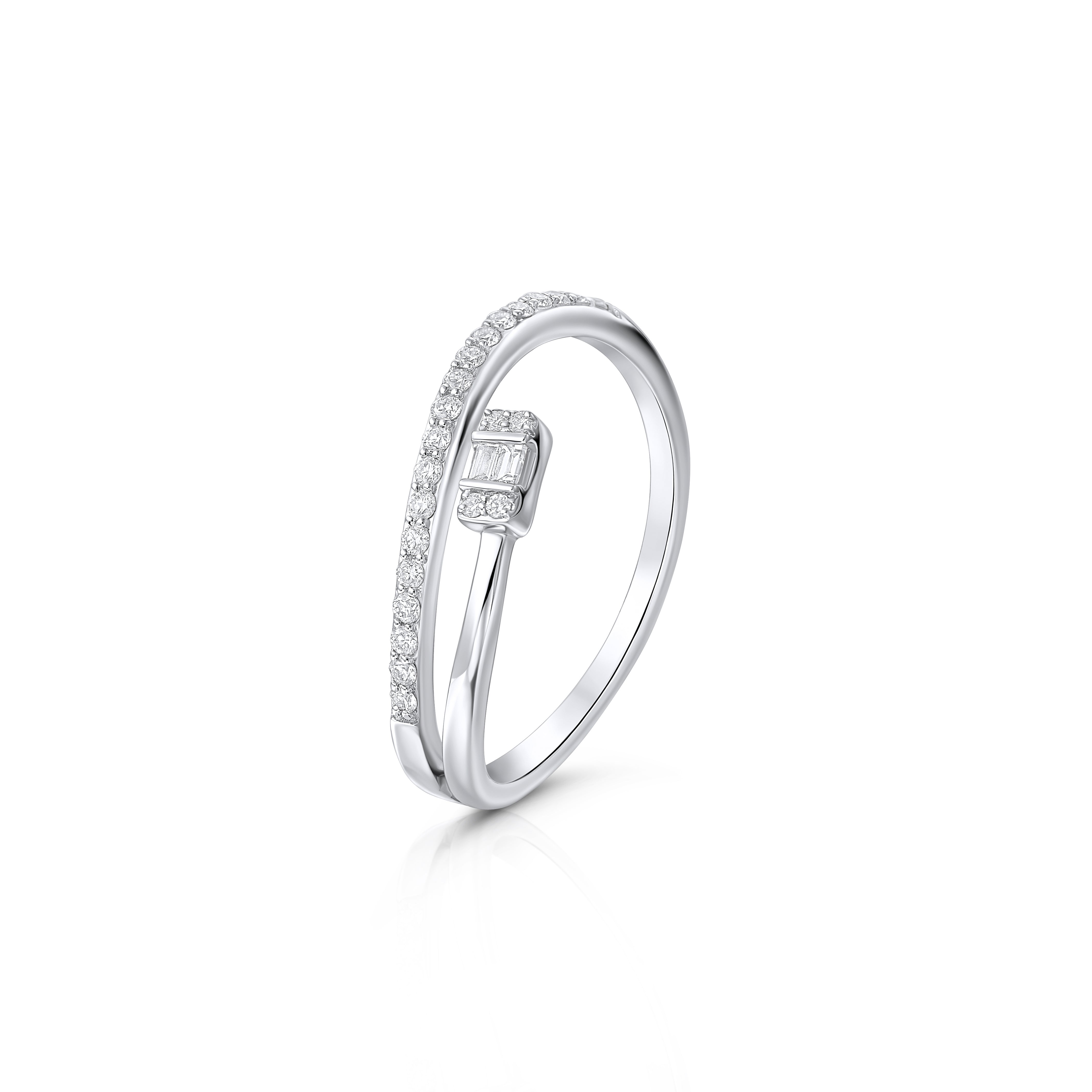 Baguette Open Diamond Ring Main image