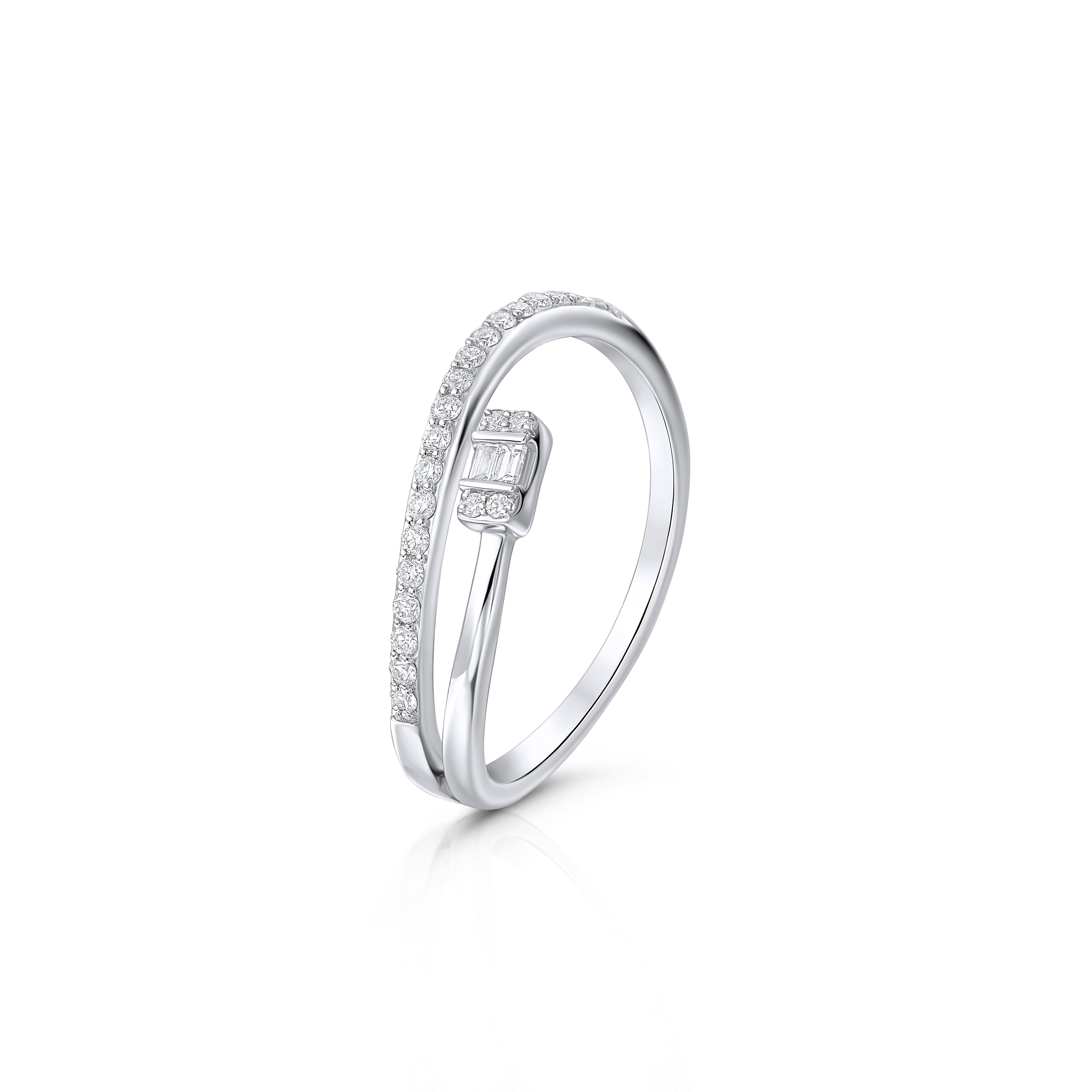 Baguette Open Diamond Ring