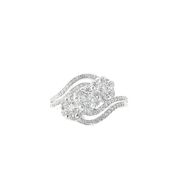 Floral Cluster Diamond Ring