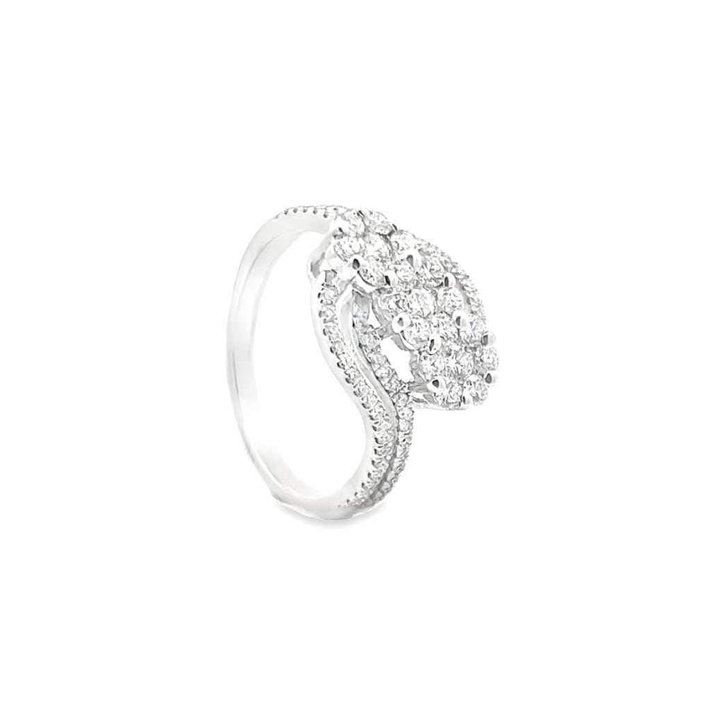 Floral Cluster Diamond Ring