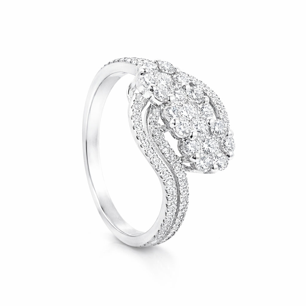 Floral Cluster Diamond Ring Secondary image