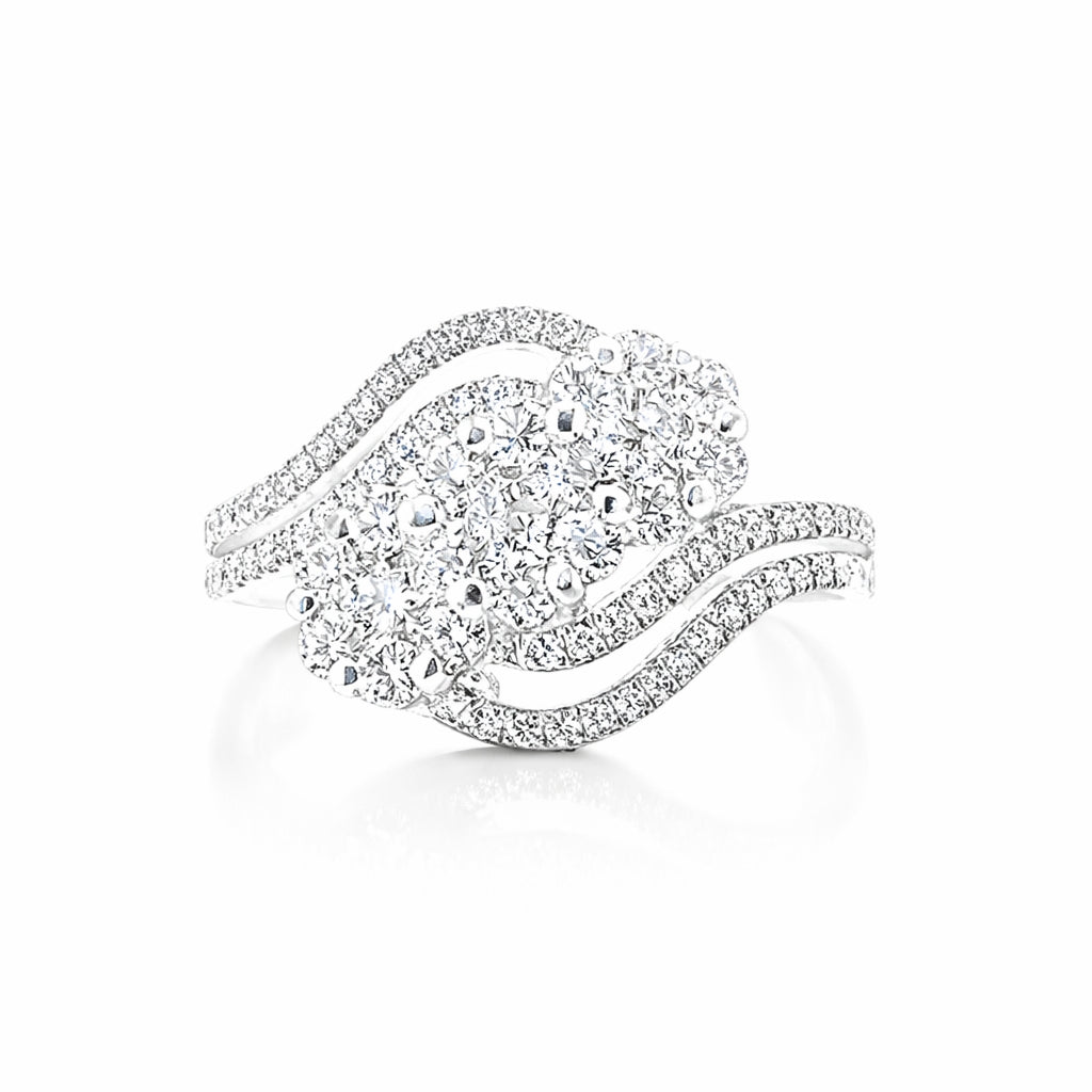 Floral Cluster Diamond Ring