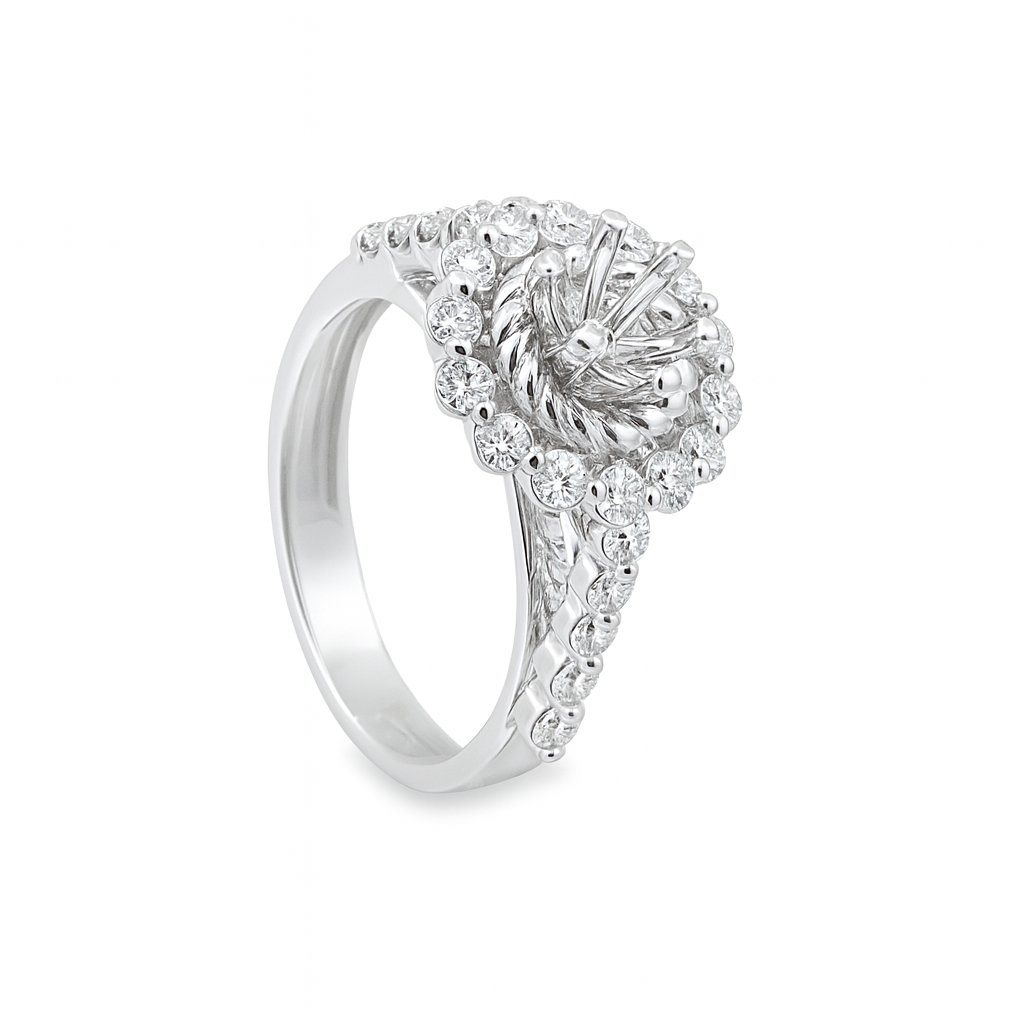 Round Halo Diamond Ring Main image