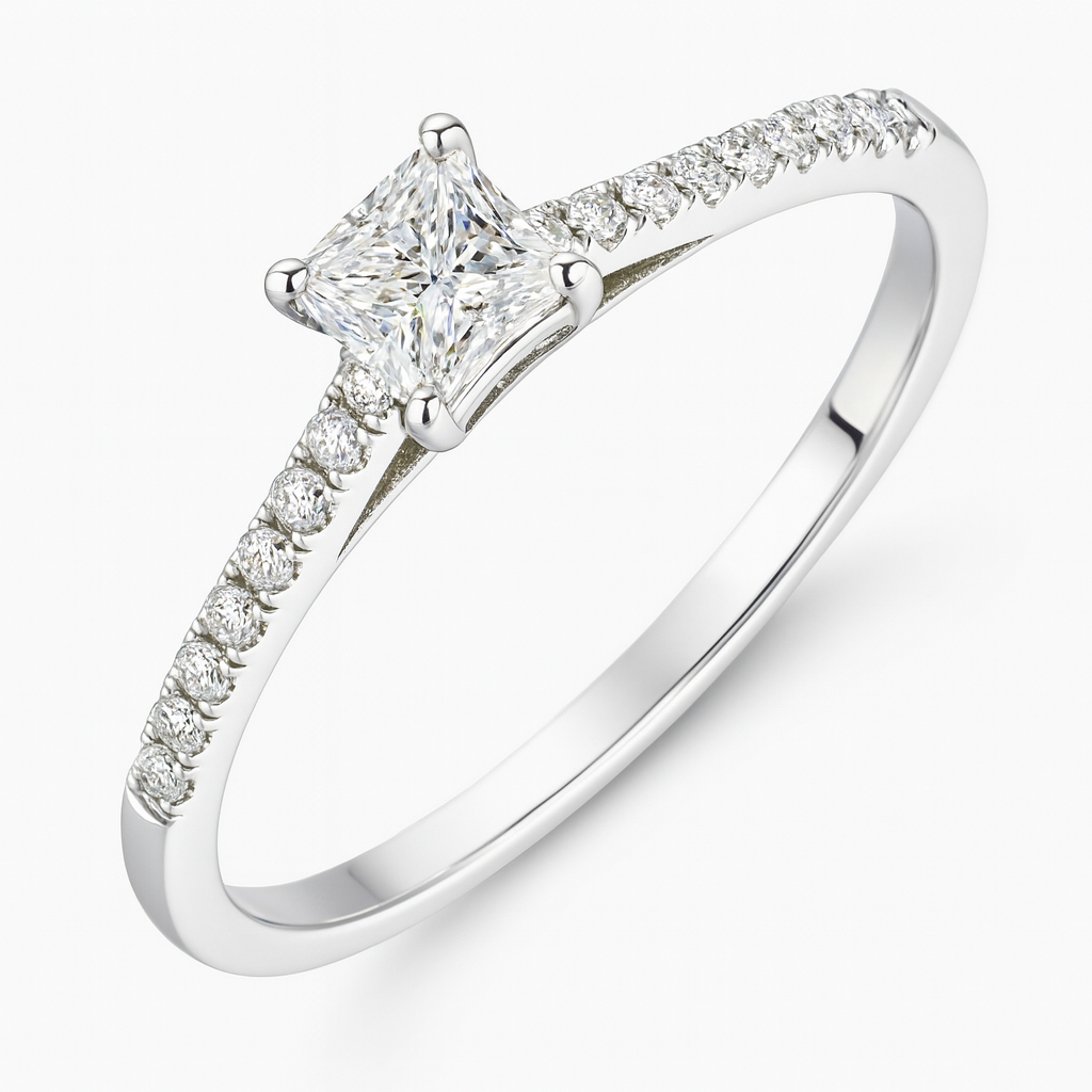 Princess Solitaire Diamond Ring Main image
