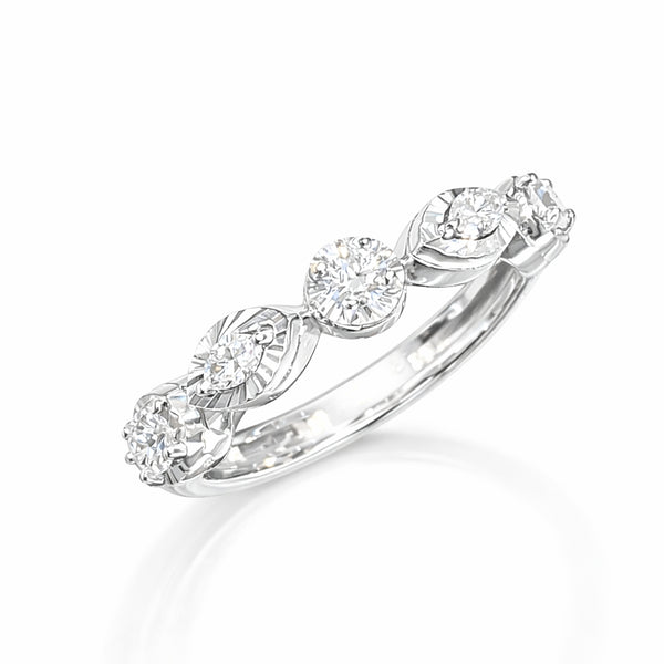 Marquise Diamond Band Ring
