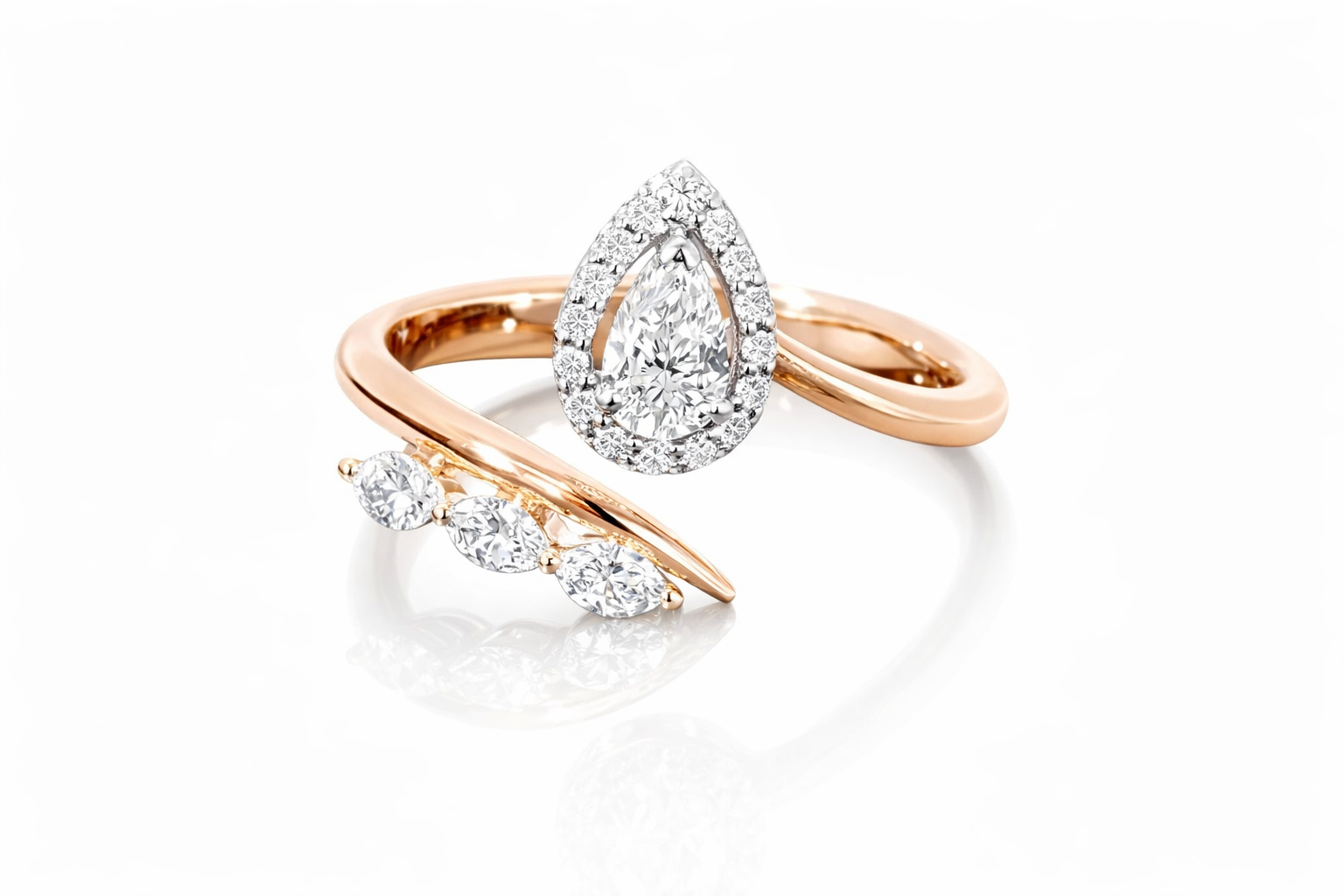 Pear Diamond Wrap Ring Main image