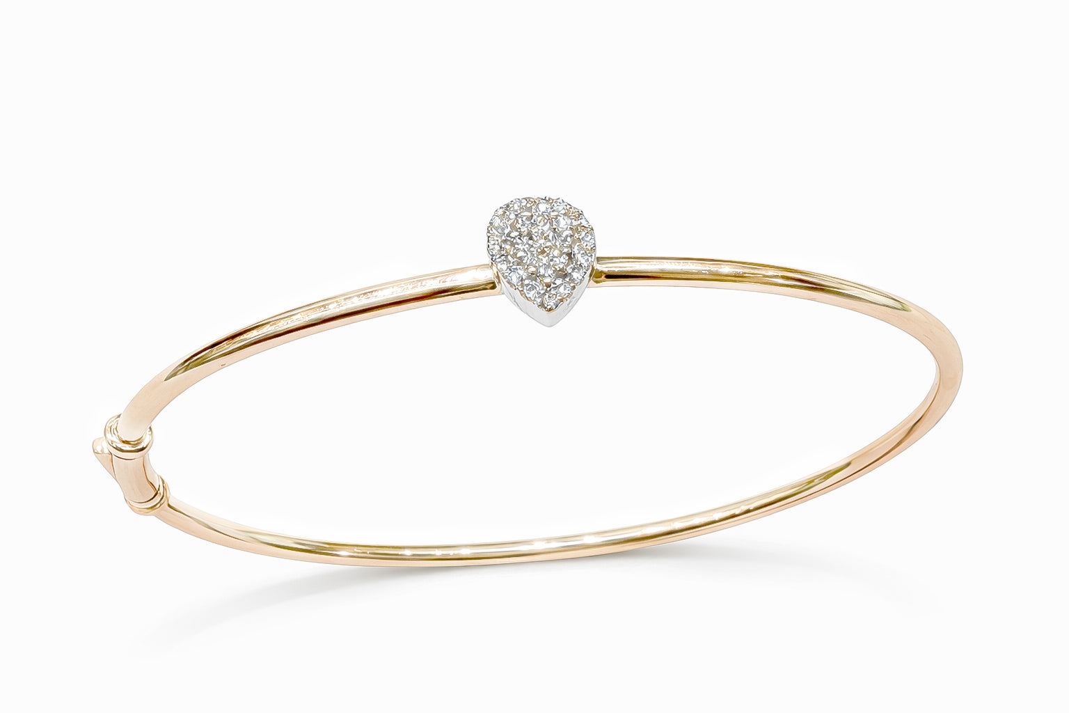 Pear Pavé Diamond Bangle Bracelet Main image