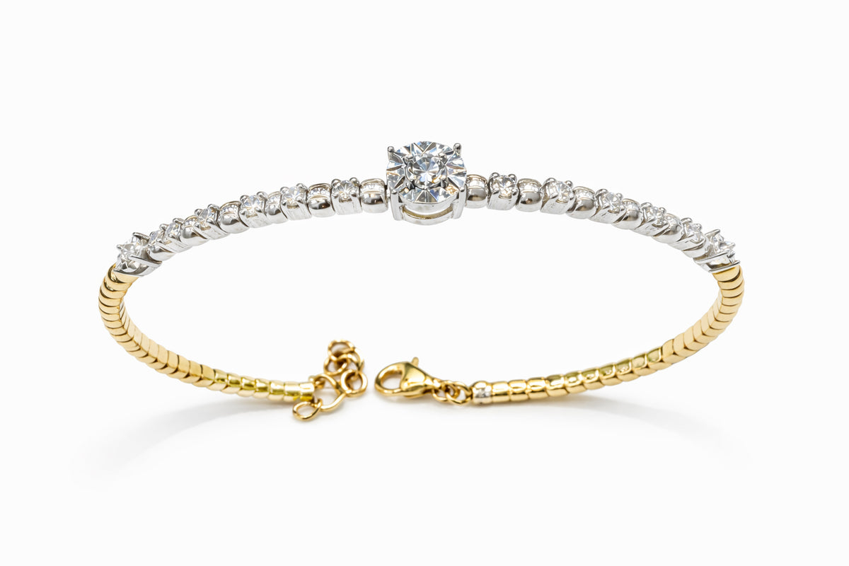 Two-Tone Tennis Bracelet