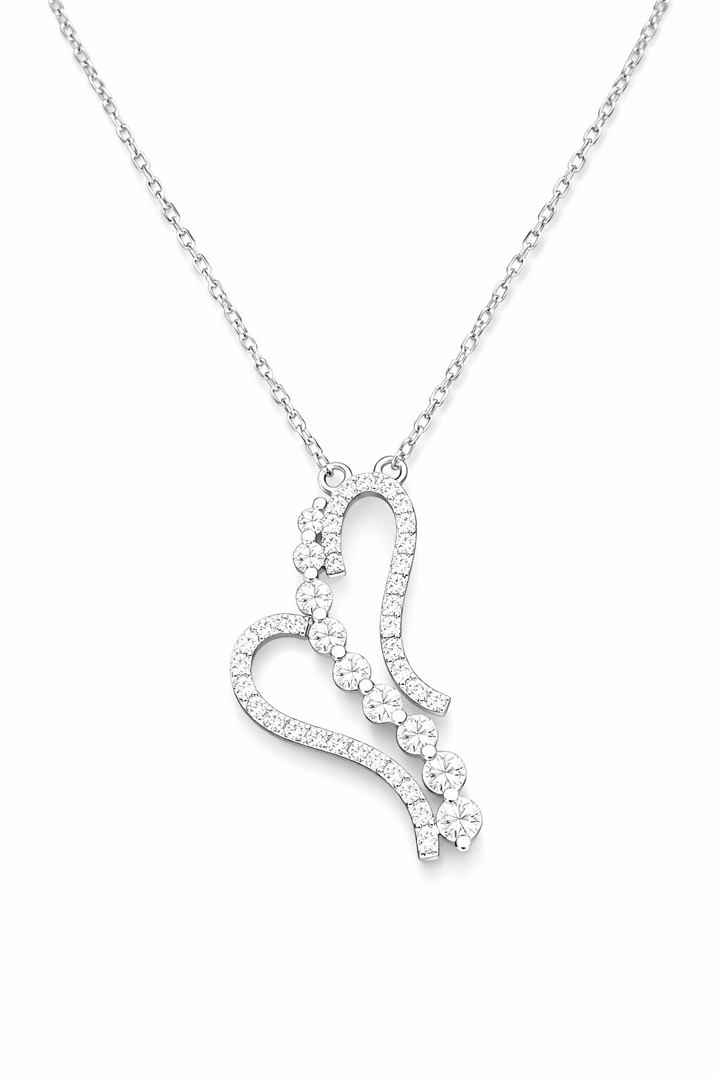 Elegant Heart Diamond Pendant Necklace Main image