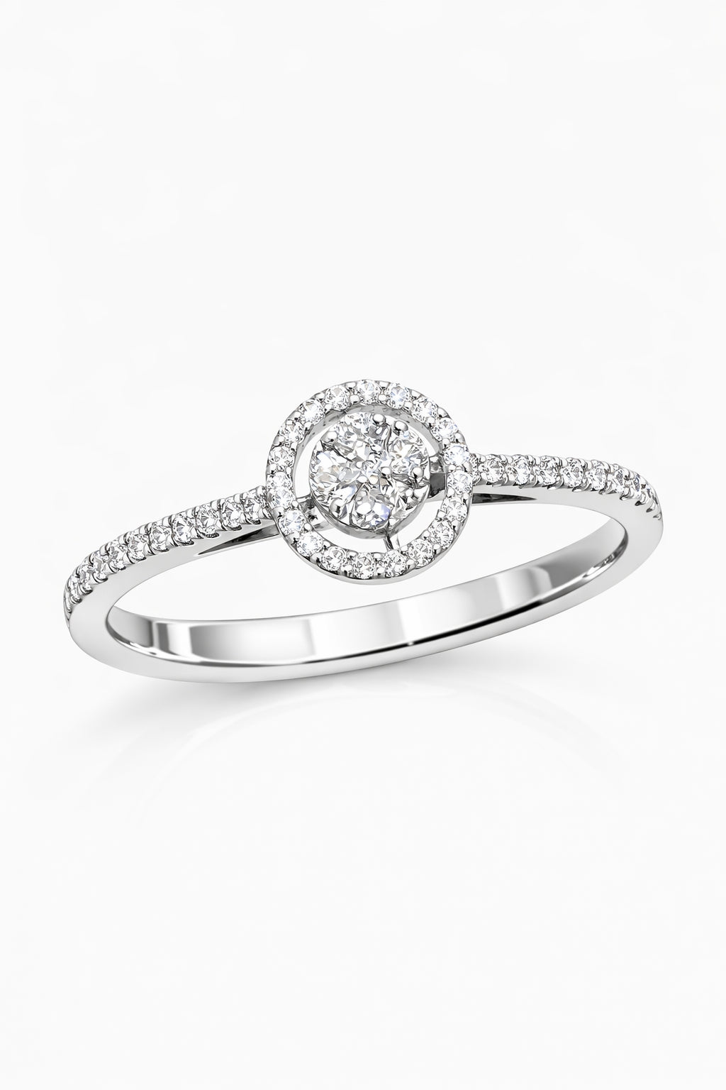Double Halo Diamond Ring