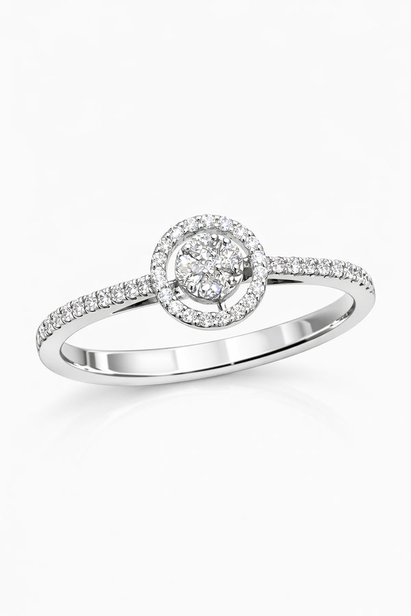 Double Halo Diamond Ring