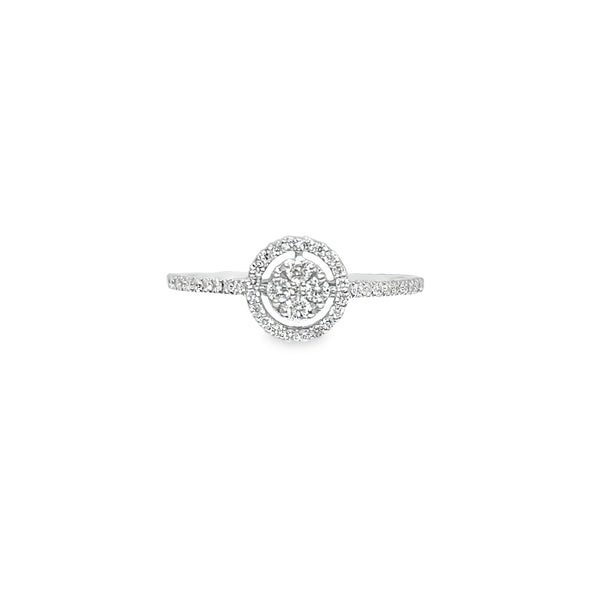 Double Halo Diamond Ring