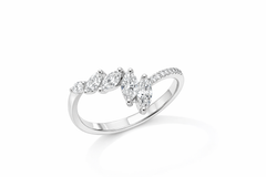 White Gold  ring with diamond accents