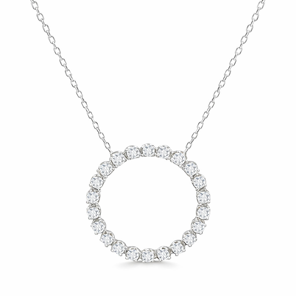 Classic Diamond Circle Necklace Main image