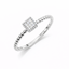 Square Diamond Cluster Ring In 18K Gold