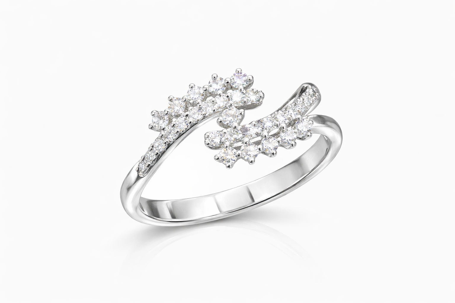 Floral Diamond Wrap Ring Main image