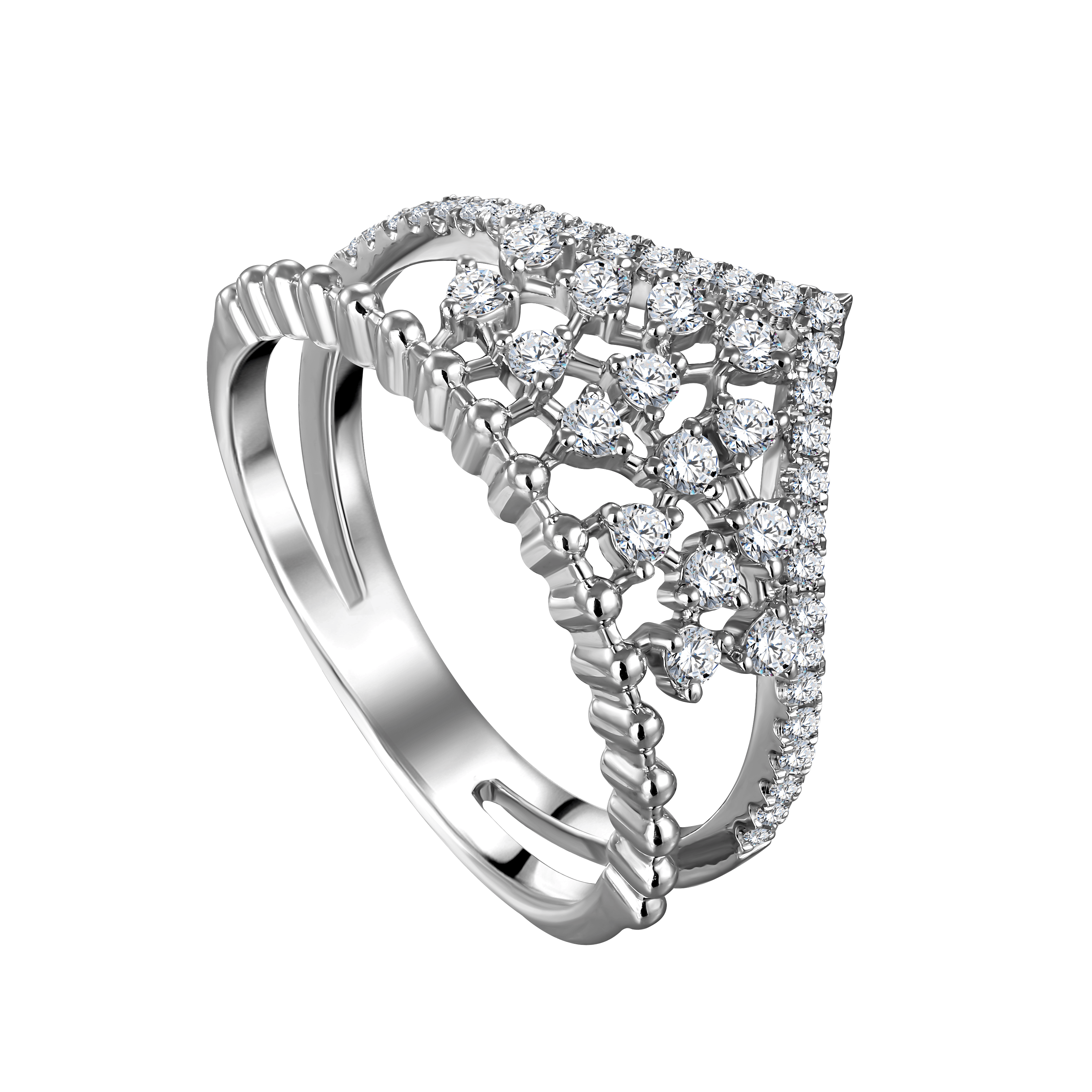 18k White Gold Diamond Ring - Amadura Jewelry