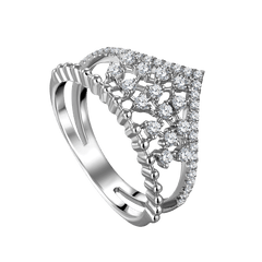 18k White Gold Diamond Ring - Amadura Jewelry