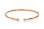 Princess Diamond Open Bangle Bracelet