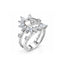 Floral Diamond Cluster Ring
