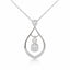 Elegant Floating Diamond Teardrop Necklace