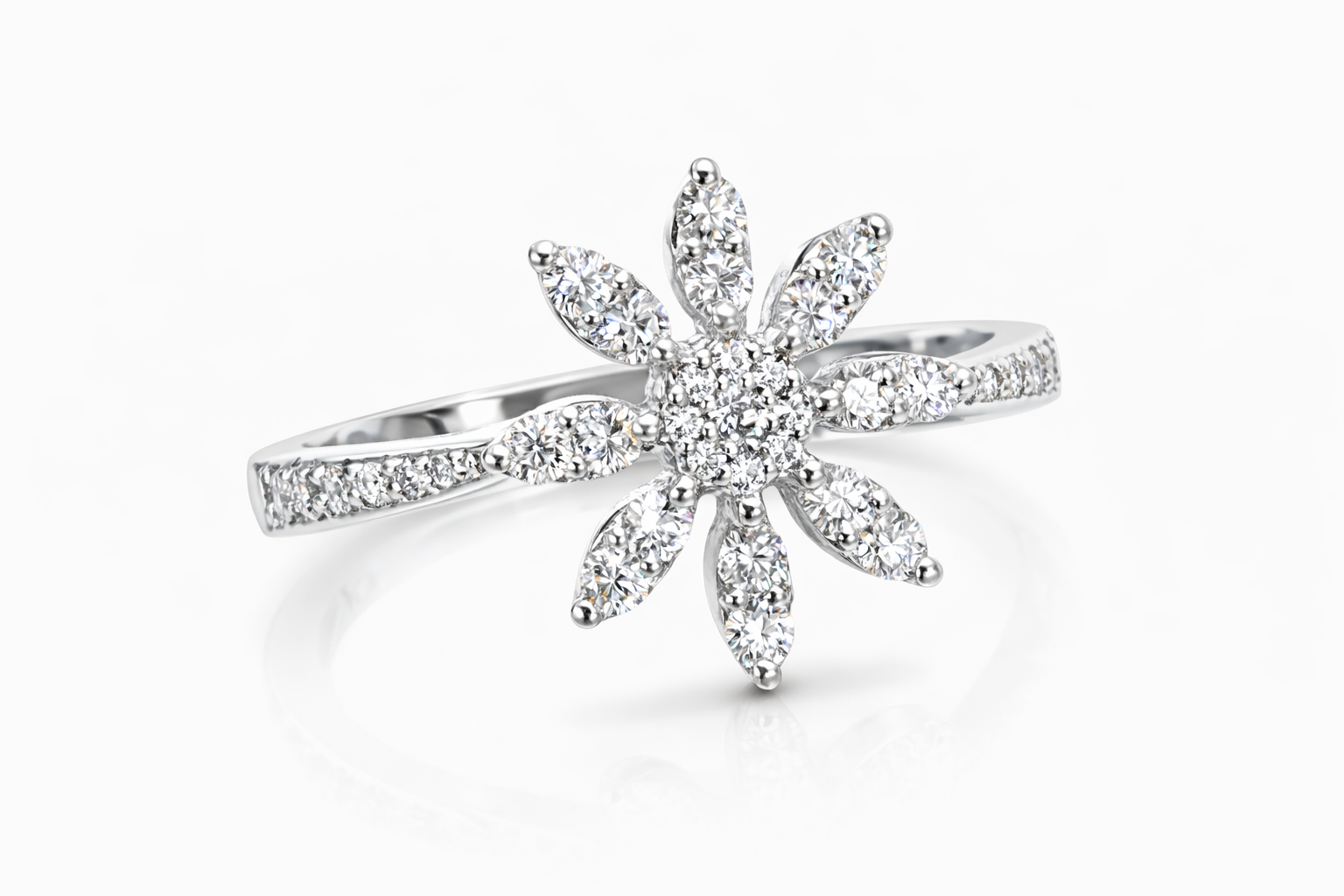 Floral Diamond Ring Main image