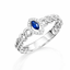 Marquise Sapphire Halo Ring