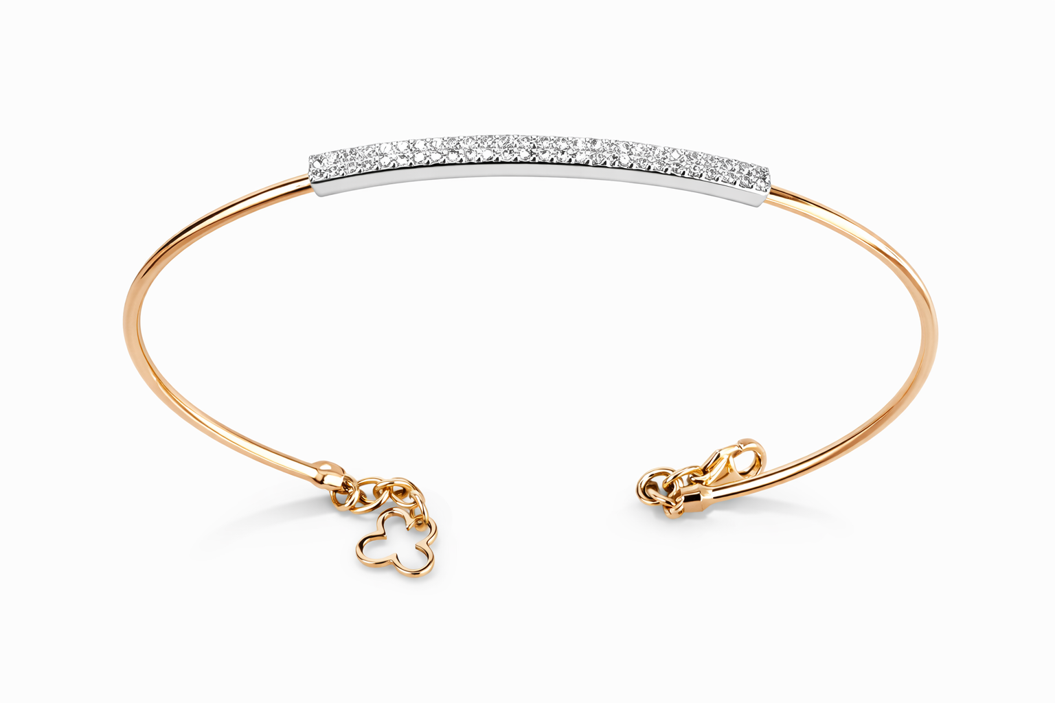 Pavé Diamond Bar Bangle Bracelet Main image