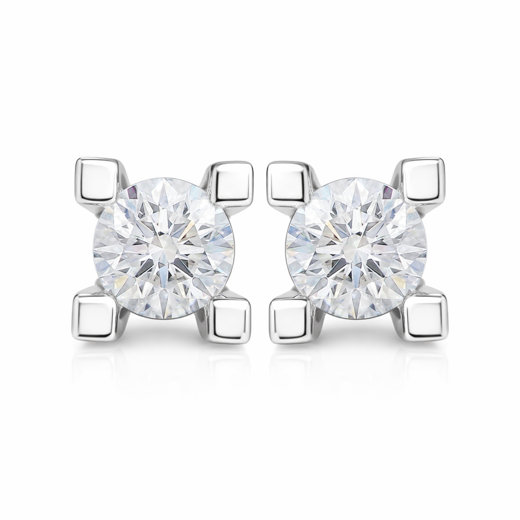 Pair of diamond stud earrings