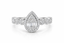 Pear Halo Diamond Ring