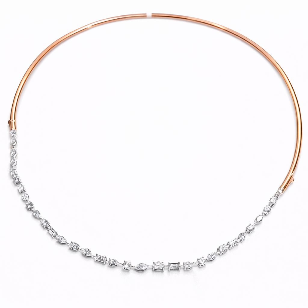 Two-Tone Diamond Collar
